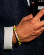 دستبند مردانه سنگ عقیق ماداگاسکاری