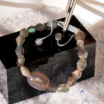 دستبند مردانه عقیق لابرادوریت