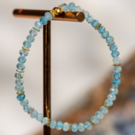 دستبند زنانه آکومارین آبی