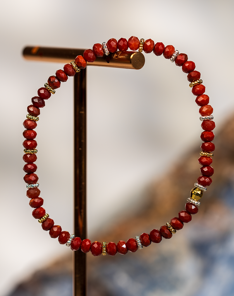 دستبند زنانه سنگ جاسپر سرخ دستبند زنانه سنگ جاسپر سرخ