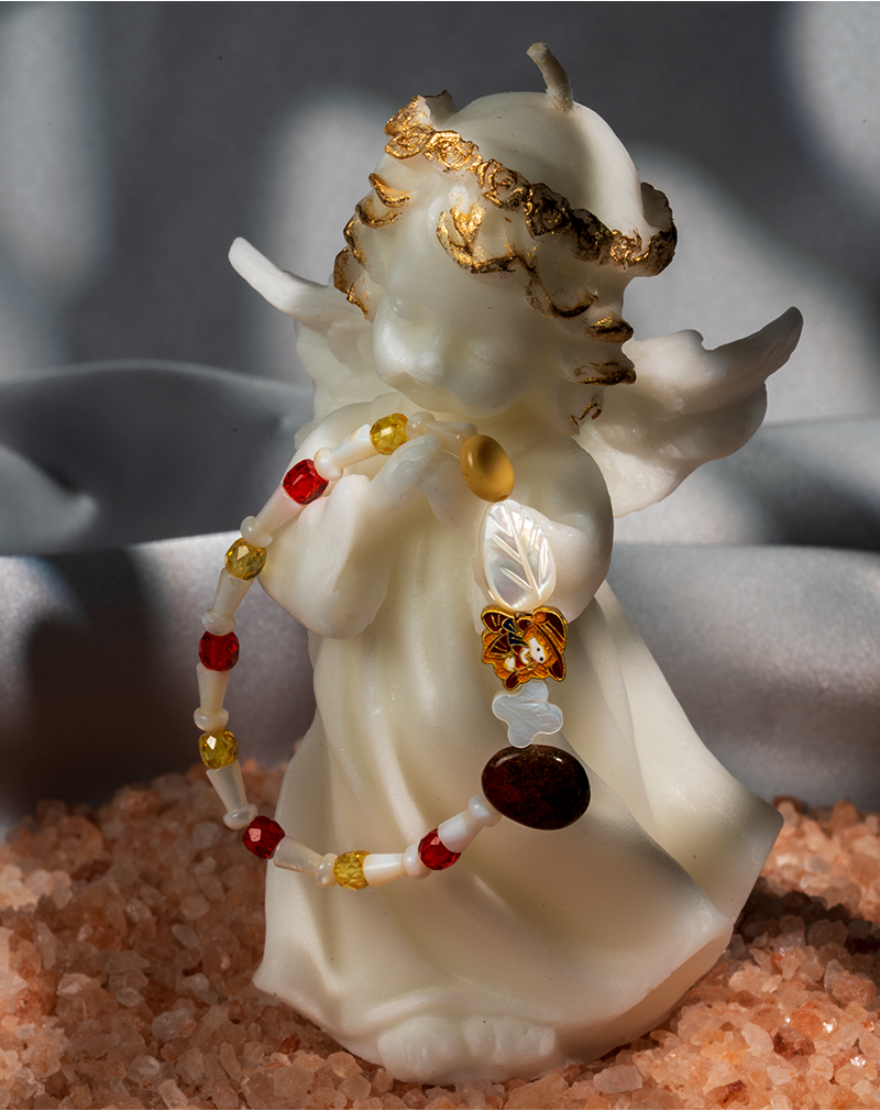 دستبند بچگانه شوکا با سنگ اوناکیت و اونتورین دستبند بچگانه شوکا با سنگ اوناکیت و اونتورین