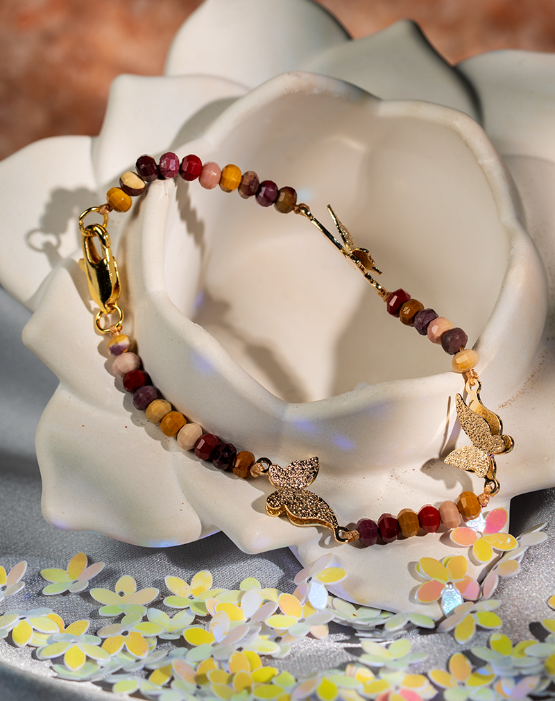 دستبند نوجوان شوکا مدل موکائیت پروانهای دستساز دستبند نوجوان شوکا مدل موکائیت پروانهای دستساز