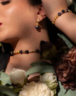 ست آمتیست سلطنتی شوکا با آمتیست طبیعی، آمتیست رویال و مروارید کرمی، انتخابی باشکوه و لوکس برای استایل‌های خاص، مجلسی و هدیه‌های به‌یادماندنی.